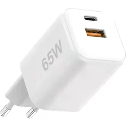 Fontastic Netzteil MINI GaNto 65W Type-C PD + USB-A FC weiß