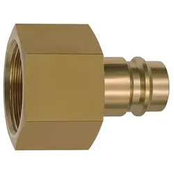 Nippel für Kupplungen NW 19, Messing blank, G 3/4 IG (419.54)