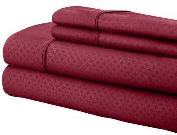 Home Sweet Home Dream Greek Key Embossed Bed Sheet Set