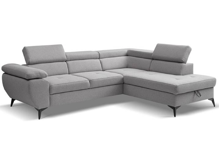 Ecksofa FLORIS Polyester grau