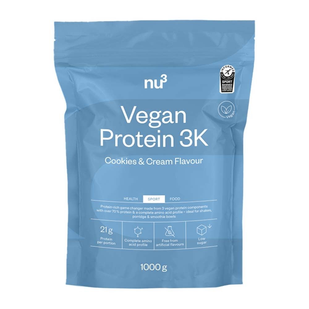 nu3 Vegan Protein 3K, Cookies-Cream, Pulver 1000 g