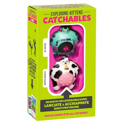 Asmodee Exploding Kittens Catchables DJ Gatto bordspel voor 2 spelers vanaf 8 jaar