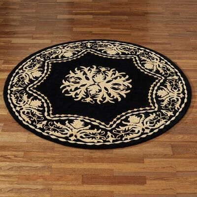 Touch of Class "Windsor Round Rug, 7'9"" Round, Onyx"