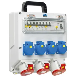 As - Schwabe, Baustromverteiler, Wandverteiler mit Direktanschluss (7x, CEE 16/5, CEE 32/5, CEE 7/3, CEE 7/4)