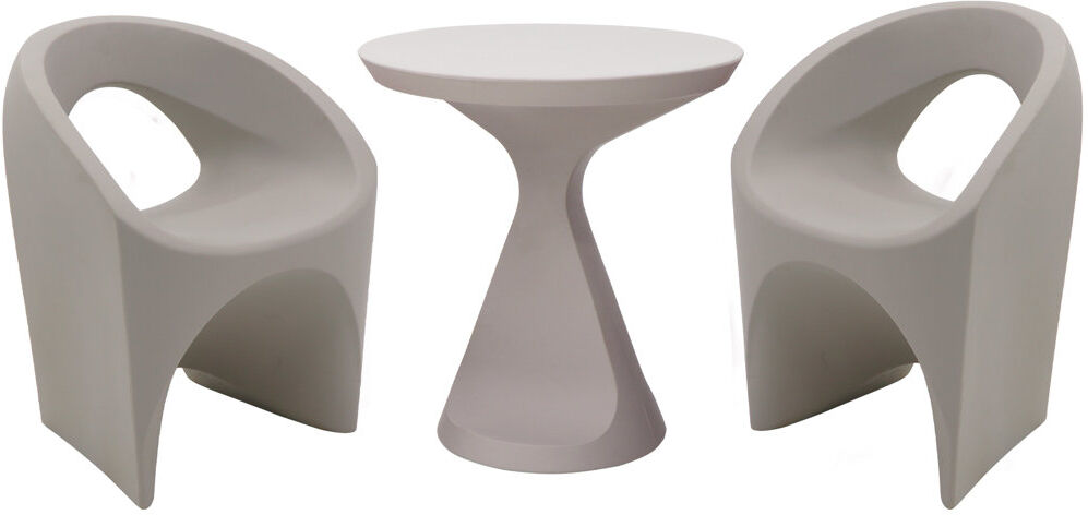 Tramontina Jet 3 Pcs. Polyethylene Lounge Set Grey/Grey 2