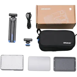 Ace 25x Silver Kit Bi-Color LED Kameraleuchte+Grid+Mini-Stativ+Tasche