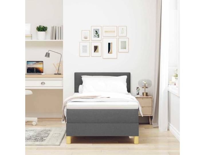 KTHLBRH Bettgestell, Grau, Beton, aus technischem Holz Minimalistisches Design, mit integriertem Behälter, einfache Montage, feuchtes Tuch