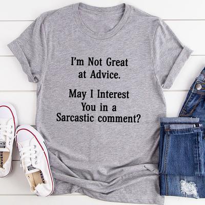 I'm Not Great At Advice T Shirt Athletic Heather 2XL