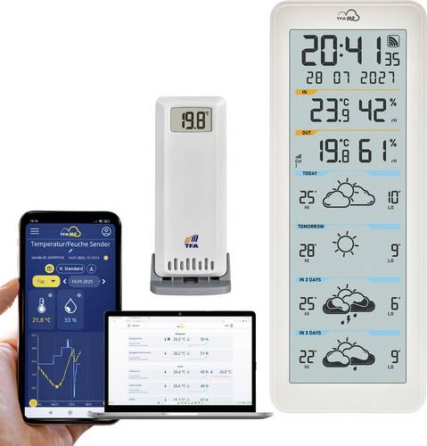 TFA Dostmann TFA.me ID-06 35.8108.02 WLAN-Wetterstation Vorhersage für 4 Tage Anzahl Sensoren max. 50