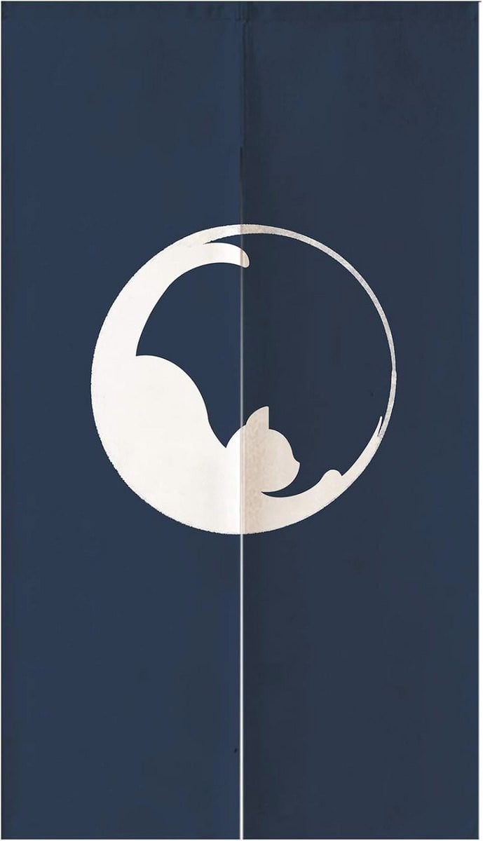 Japans deurgordijn van katoen voor keuken en woonkamer 85 x 140 cm