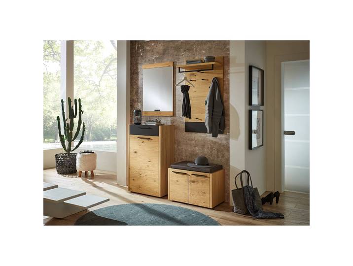 Garderobenpaneel I 60cm Braun/Schwarz
