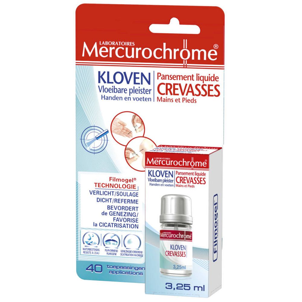 Mercurochrome Vloeibare Pleisters Kloven 3,25 ml Pflaster