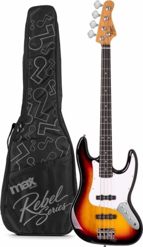 Rebel JB Bass Guitar Sunburst TILBUD NU