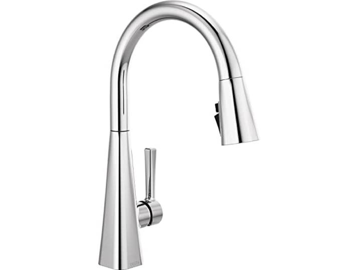 Delta Faucet Lenta 19802Z-DST Küchenarmatur mit ausziehbarem Sprühkopf und magnetischem Docking Spraykopf, Chrom