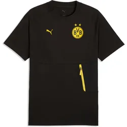 Puma, Herren, Fussballtrikot, BVB PUMATECH Pocket Tee (S), Schwarz