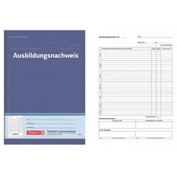 Brunnen Schulheft »Ausbildungsnachweis 104257001« A4 Sonderlineatur blau
