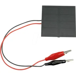 SOL-EXP 22000 - Solarzelle 2 V, 200 mA, mit Krokoklemmen für Solar Bausatz