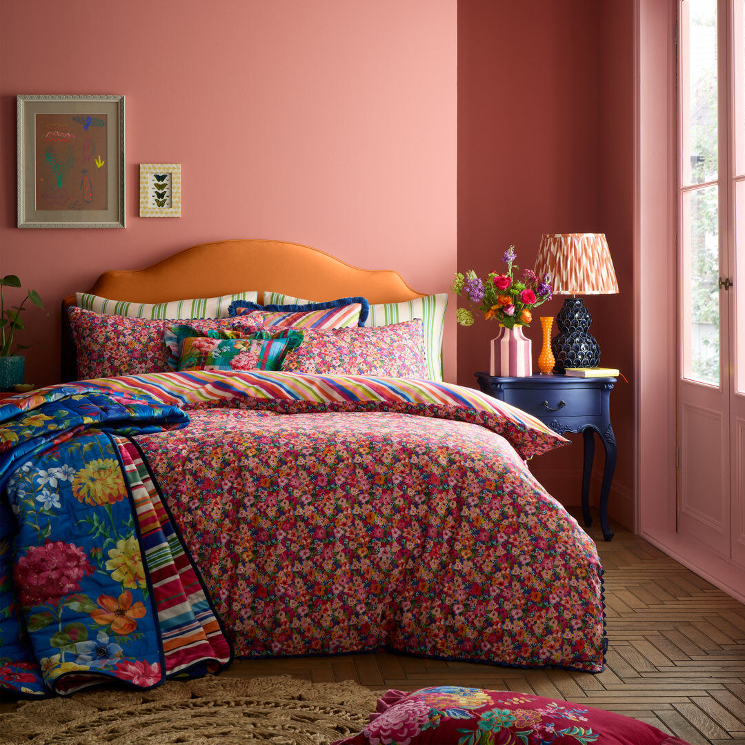 Robinson Darling Ditsy 100% Cotton Reversible Duvet Cover Set Bright King