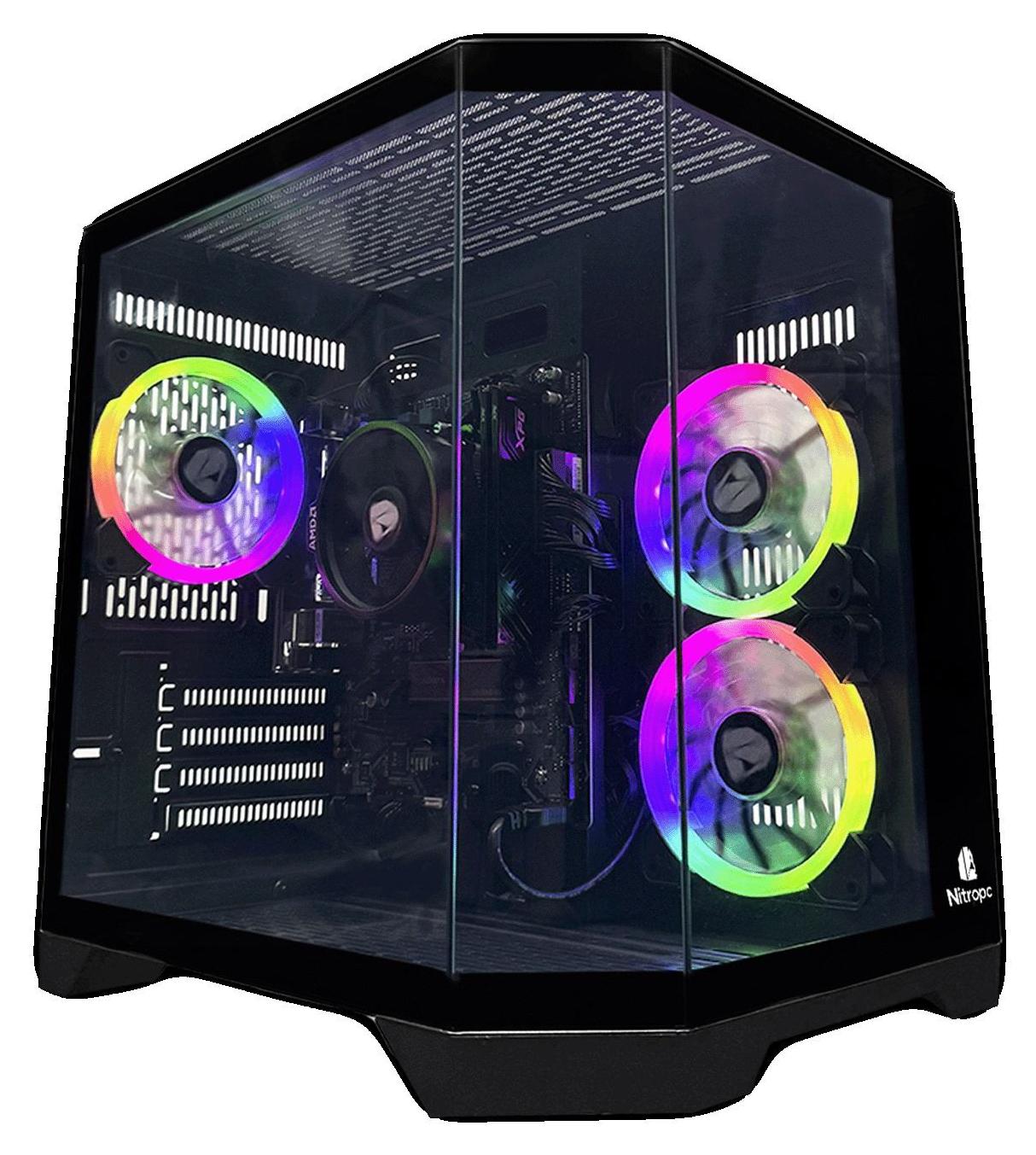 Gaming-Desktop-PC NitroPC Avancé - AMD Ryzen 3 3200G, Radeon Graphics, 8 GB RAM, 480 GB SSD, Windows 11 Pro