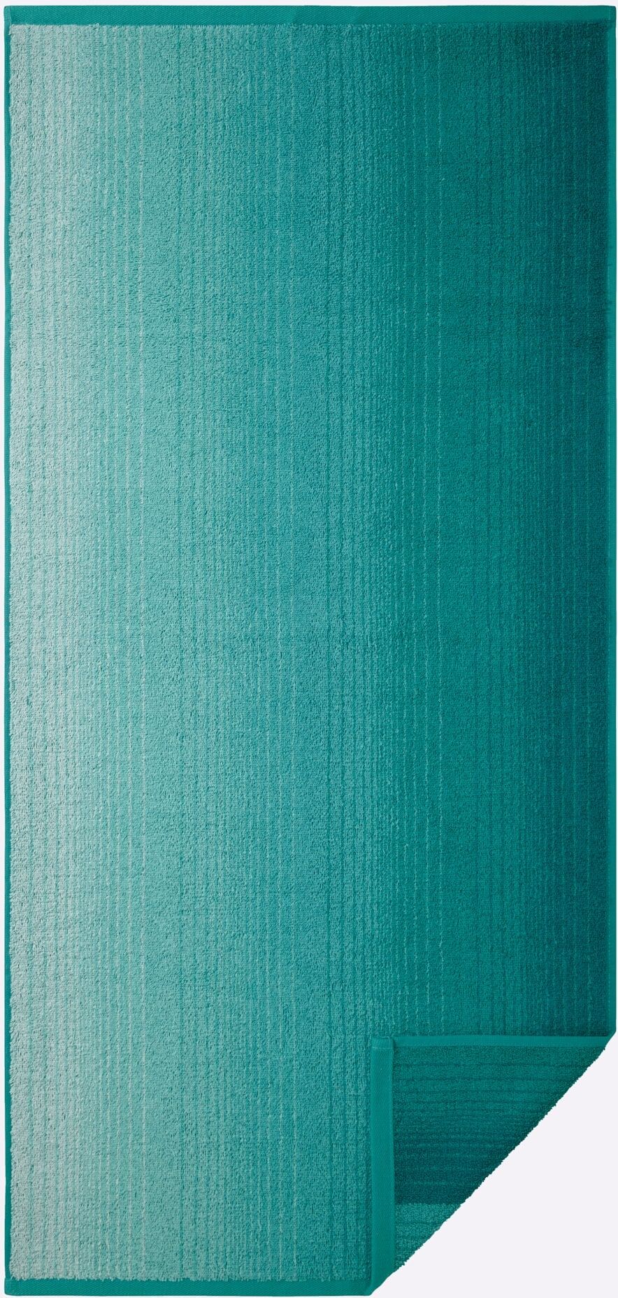 Handtuch DYCKHOFF Gr. 2, grün (ozean), B:70cm L:140cm, 100% Baumwolle, Handtücher