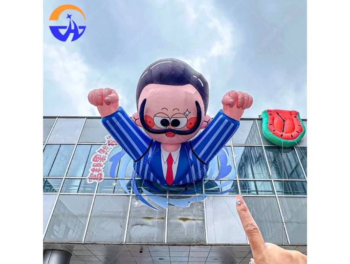 Modèle de poupée gonflable demi-corps pour garçon, accessoire décoratif mural pour centres commerciaux extérieurs