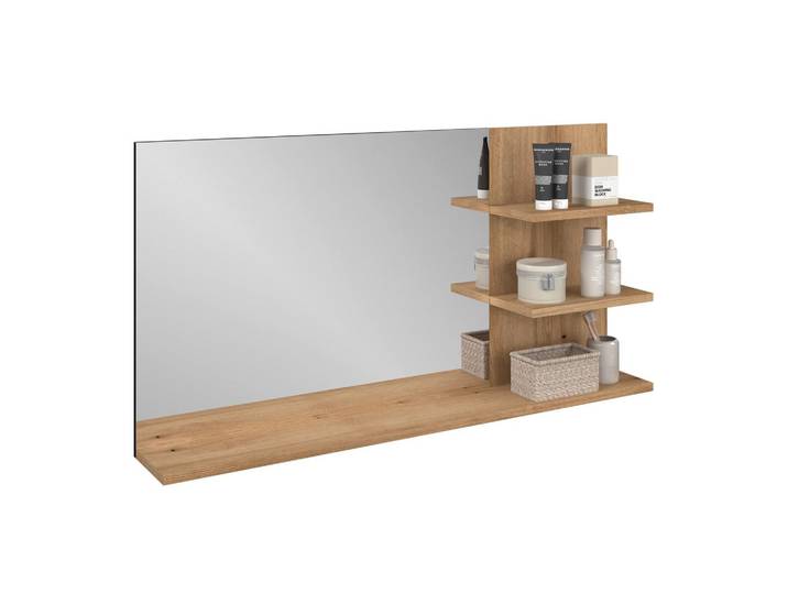 Badezimmerspiegel Cotia BxHxT: 135x70x20 cm, mit Ablagen