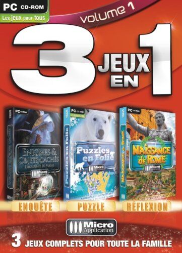 3 Jeux en 1 (Volume 1) : Enigmes et Objets caches, Puzzles en folie, Naissance de Rome - Preis vom 11.10.2026 03:10:56 h
