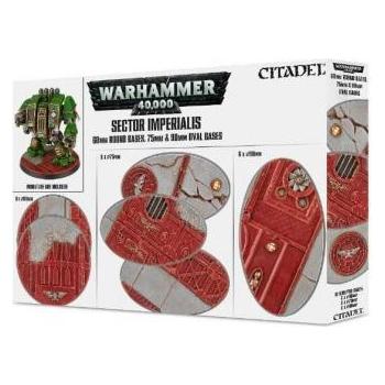 Games Workshop Sector Imperialis: 60mm round and 75mm or 90mm round bases (Kunststoff) (33385916)