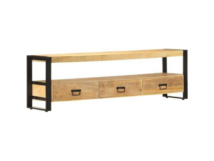 Meuble TV 150x30x45 cm Bois solide de manguier 247906