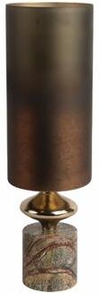 Sagebrook Home Kano Glass Vase with Stone Base, Brown