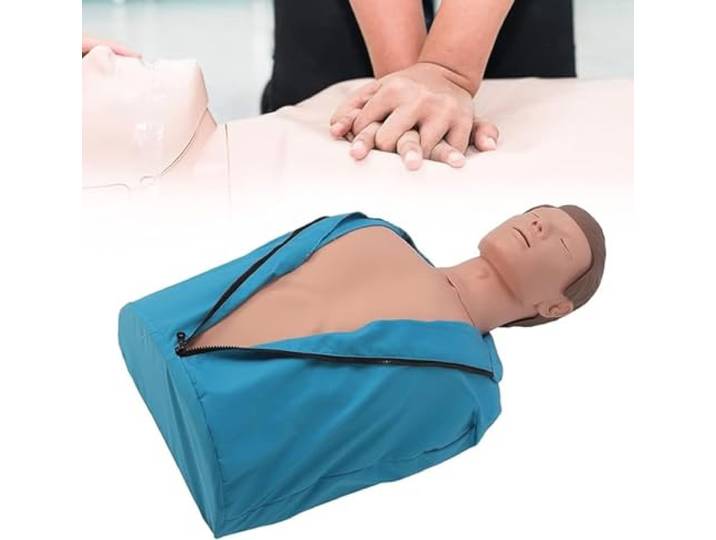 CPR-Puppe Für Erwachsene, Trainingspuppe Für Herz-Lungen-Wiederbelebung Gummi-Halbkörper, Künstliche Beatmung Menschliches Modell A