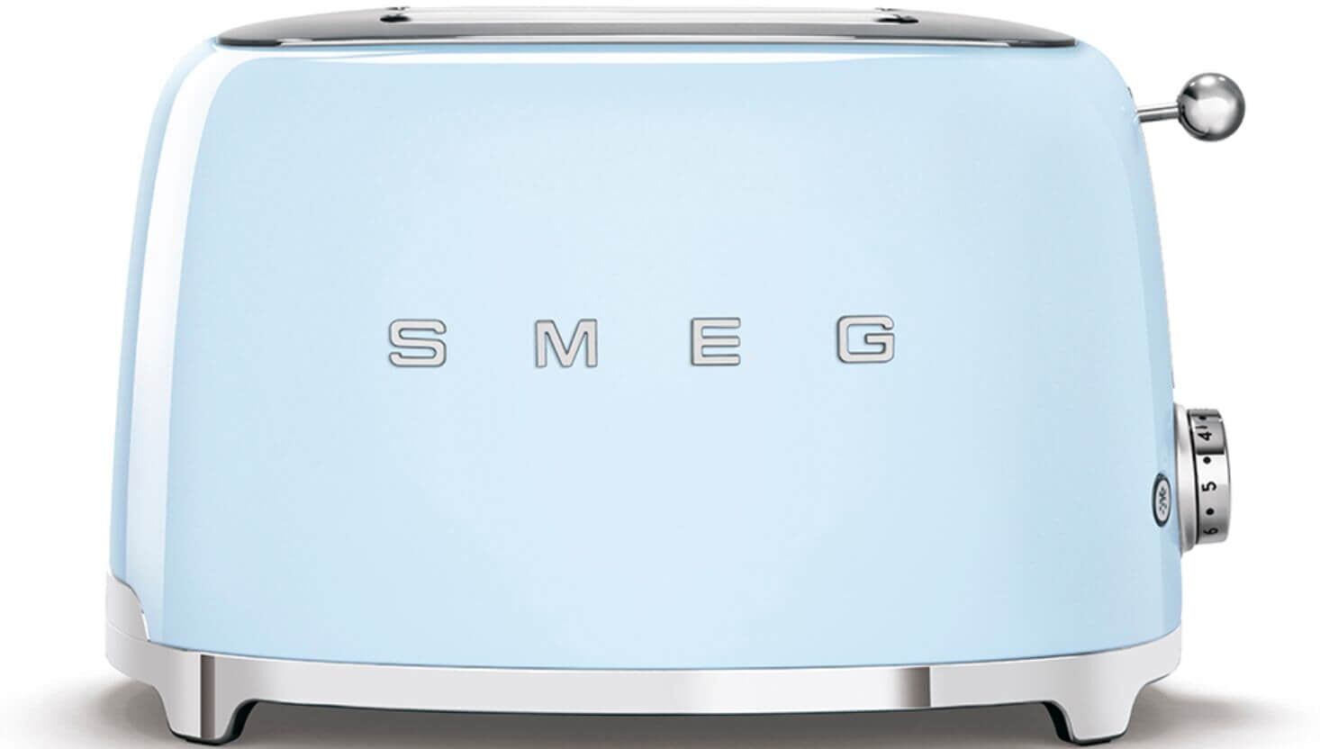 Smeg 50's Style Retro TSF01 2 Slice Toaster - Pastel Blue