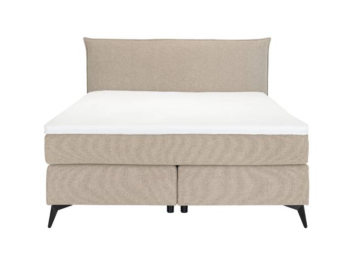 MyDeal Boxspringbett Ron ivory Polyester 140 x 200 cm