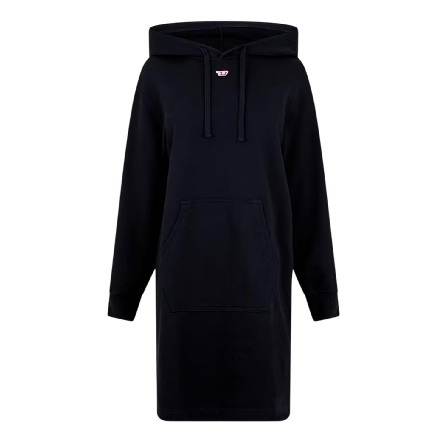 Diesel - "Ilse" Trainingspullover Kleid für Damen, mit Kapuze (Schwarz)