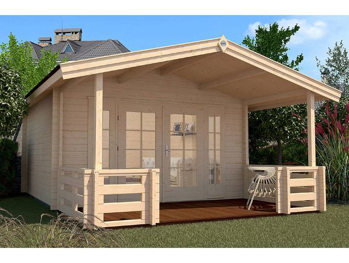 Weka Weekendhaus 137 B mit Vordach 5 × 4 m