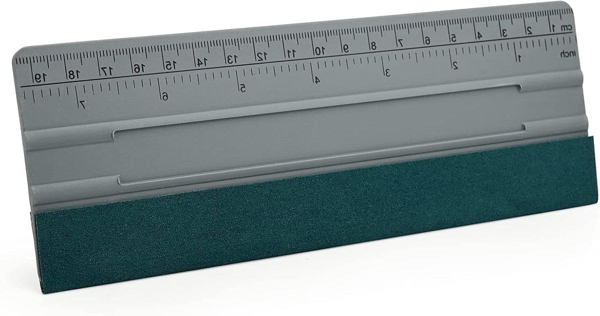 Grijs Rakel met Viltrand - Viltrakel Folie Applicator - Breedte: 19 cm