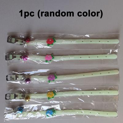 Fusion Finds Glow In The Dark Cat Collar With Bell Soft Silicone Luminous Pet Collar For Kittens, Cats & Small Dogs flower