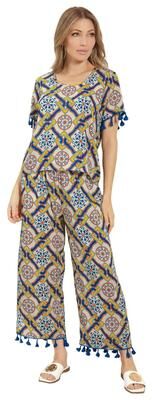 Masseys Fringe Detail Set (Size 5X) Multi/Mosaic, Rayon