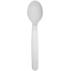 MONOUSO - Mehrweg Durable Löffel aus PP Mineral Weiß 18,5cm (6 Stück)