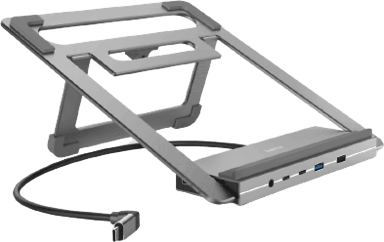 Docking station - Hama 00200139, 12 puertos en 1, Conector USB C, Resolución 4K, Puerto de Audio 3,5 mm, Gris