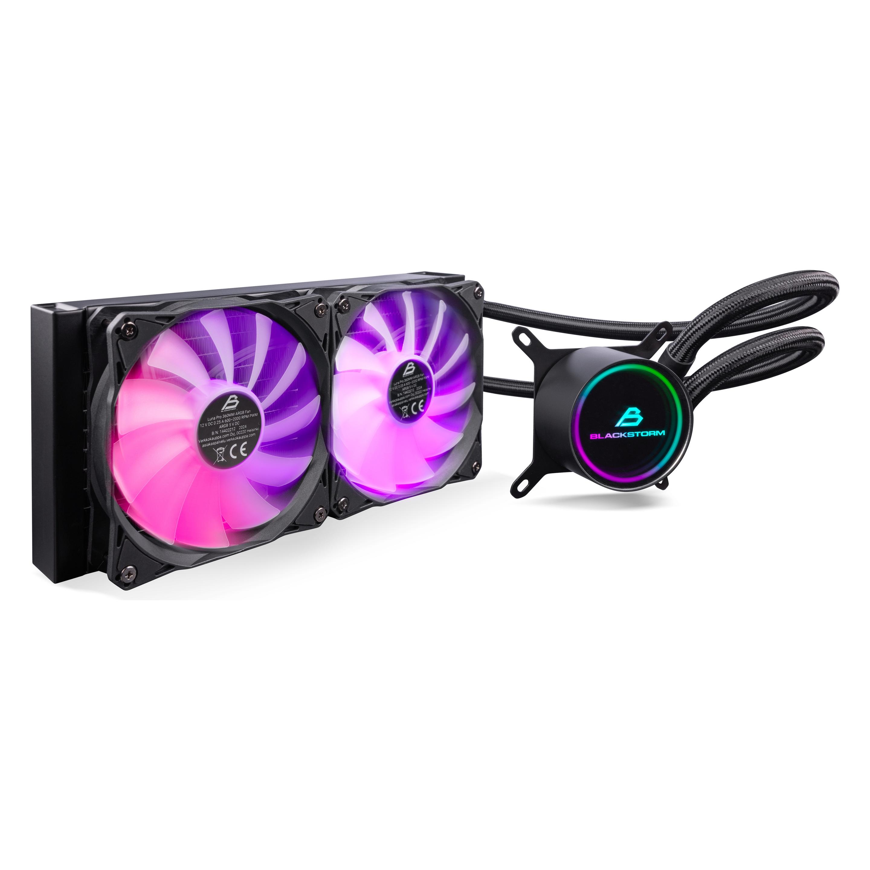 Blackstorm Luna Pro 240 mm ARGB-Wasserkühlungssystem, schwarz (74072180)