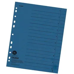 Falken Trennblätter 1-0 A4+ Recycling-Kraftkarton 100 Stück Blau, 24x30 cm
