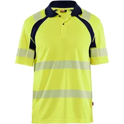 Warnschutz UV Poloshirt "3595" - M - gelb/marine