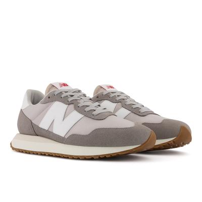 Sneaker NEW BALANCE "M237", Herren, Gr. 45, grau, Leder, Textil, Schuhe Sneaker, vom New Balance 327 inspiriert
