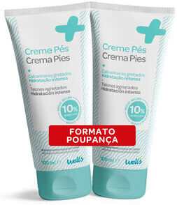 Wells Pack Creme Pés Calcanhares Gretados 2 x 100ml