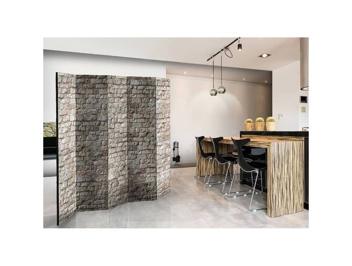 Paravent Reality Polaire Marron 225 x 172cm 5 éléments