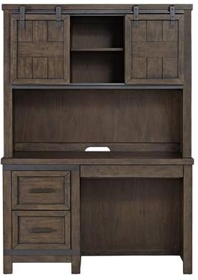 Liberty Furniture Thornwood Hills Rock Beaten Grey 2 Piece Desk Set