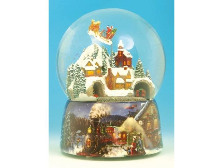Musicboxworld Spieluhr Schneekugel Zug & Santa
