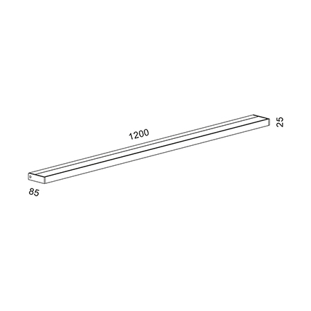 Serien Lighting LED-Wandleuchte SML² 120cm silber 3000K satinée/Raster SM1818 4260331395084