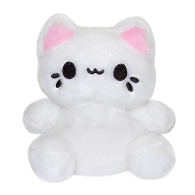Aurora 44538 - Tasty Peach Custard Meowchi Palm Pals, weiß, Plüschtier, ca.13 cm